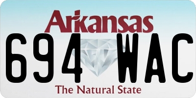 AR license plate 694WAC