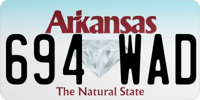 AR license plate 694WAD