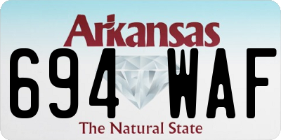 AR license plate 694WAF