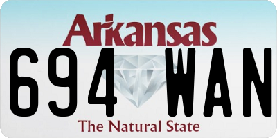 AR license plate 694WAN