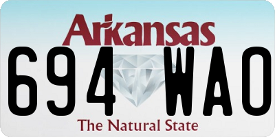 AR license plate 694WAO
