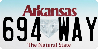 AR license plate 694WAY