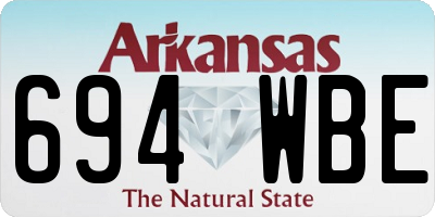 AR license plate 694WBE
