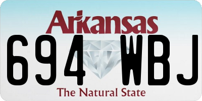 AR license plate 694WBJ
