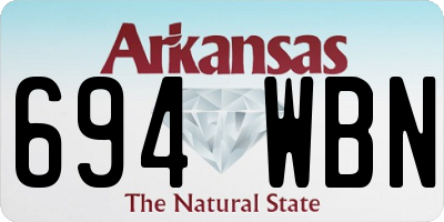 AR license plate 694WBN