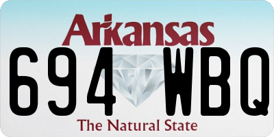 AR license plate 694WBQ