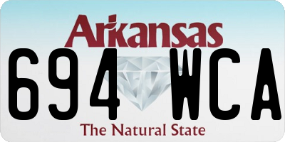 AR license plate 694WCA