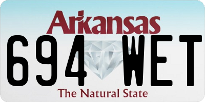 AR license plate 694WET