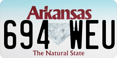 AR license plate 694WEU