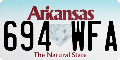 AR license plate 694WFA