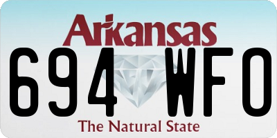 AR license plate 694WFO