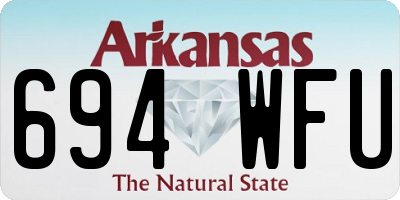 AR license plate 694WFU