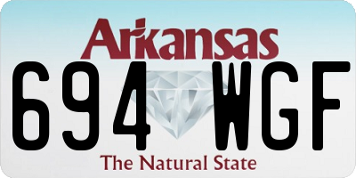 AR license plate 694WGF