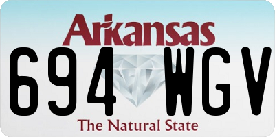 AR license plate 694WGV