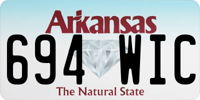 AR license plate 694WIC