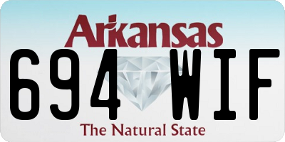 AR license plate 694WIF
