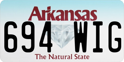AR license plate 694WIG