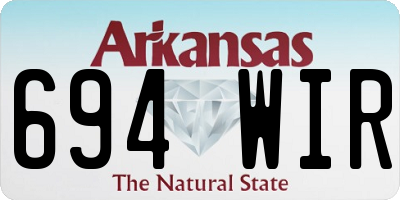 AR license plate 694WIR