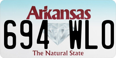 AR license plate 694WLO