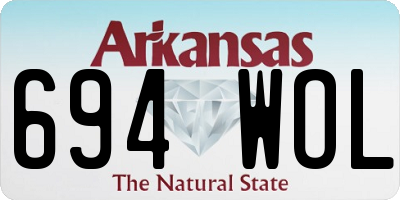 AR license plate 694WOL