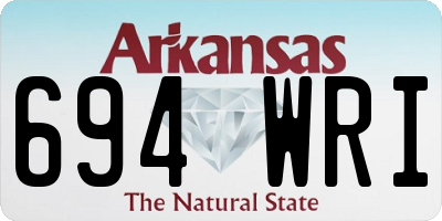 AR license plate 694WRI