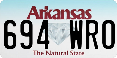 AR license plate 694WRO