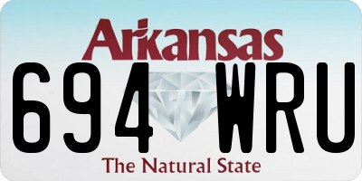 AR license plate 694WRU