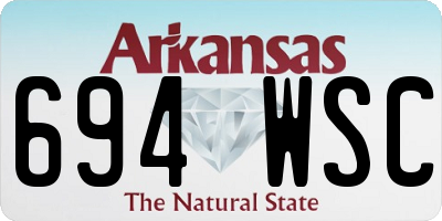 AR license plate 694WSC