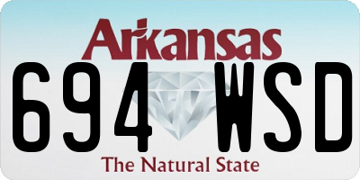 AR license plate 694WSD