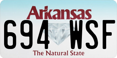 AR license plate 694WSF