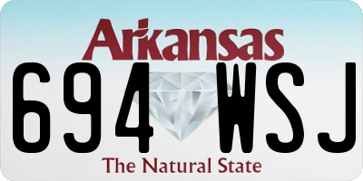 AR license plate 694WSJ