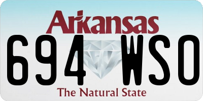 AR license plate 694WSO