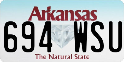 AR license plate 694WSU