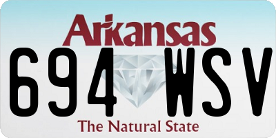 AR license plate 694WSV