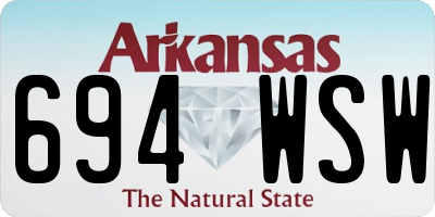 AR license plate 694WSW