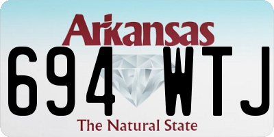 AR license plate 694WTJ