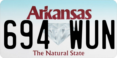 AR license plate 694WUN