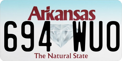 AR license plate 694WUO