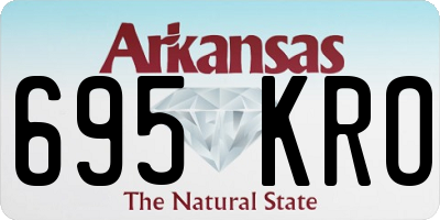 AR license plate 695KRO