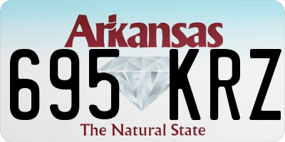 AR license plate 695KRZ