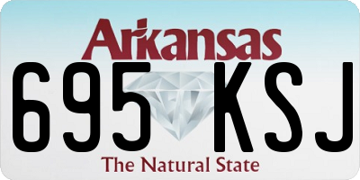 AR license plate 695KSJ