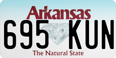 AR license plate 695KUN