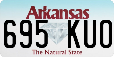 AR license plate 695KUO