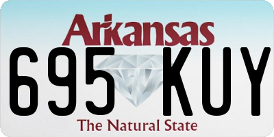 AR license plate 695KUY