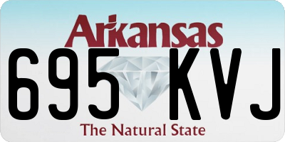 AR license plate 695KVJ
