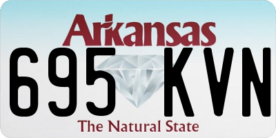 AR license plate 695KVN