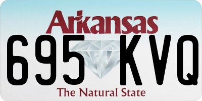 AR license plate 695KVQ