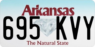 AR license plate 695KVY