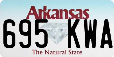 AR license plate 695KWA