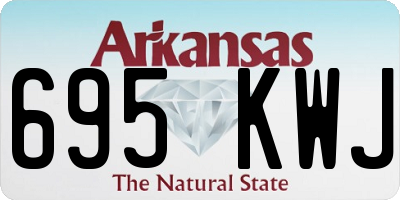 AR license plate 695KWJ